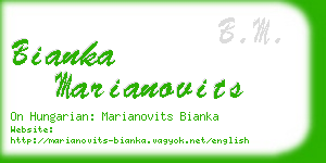bianka marianovits business card
